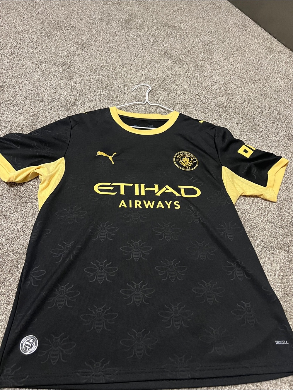 Puma Black and Yellow Manchester City Away Shirt